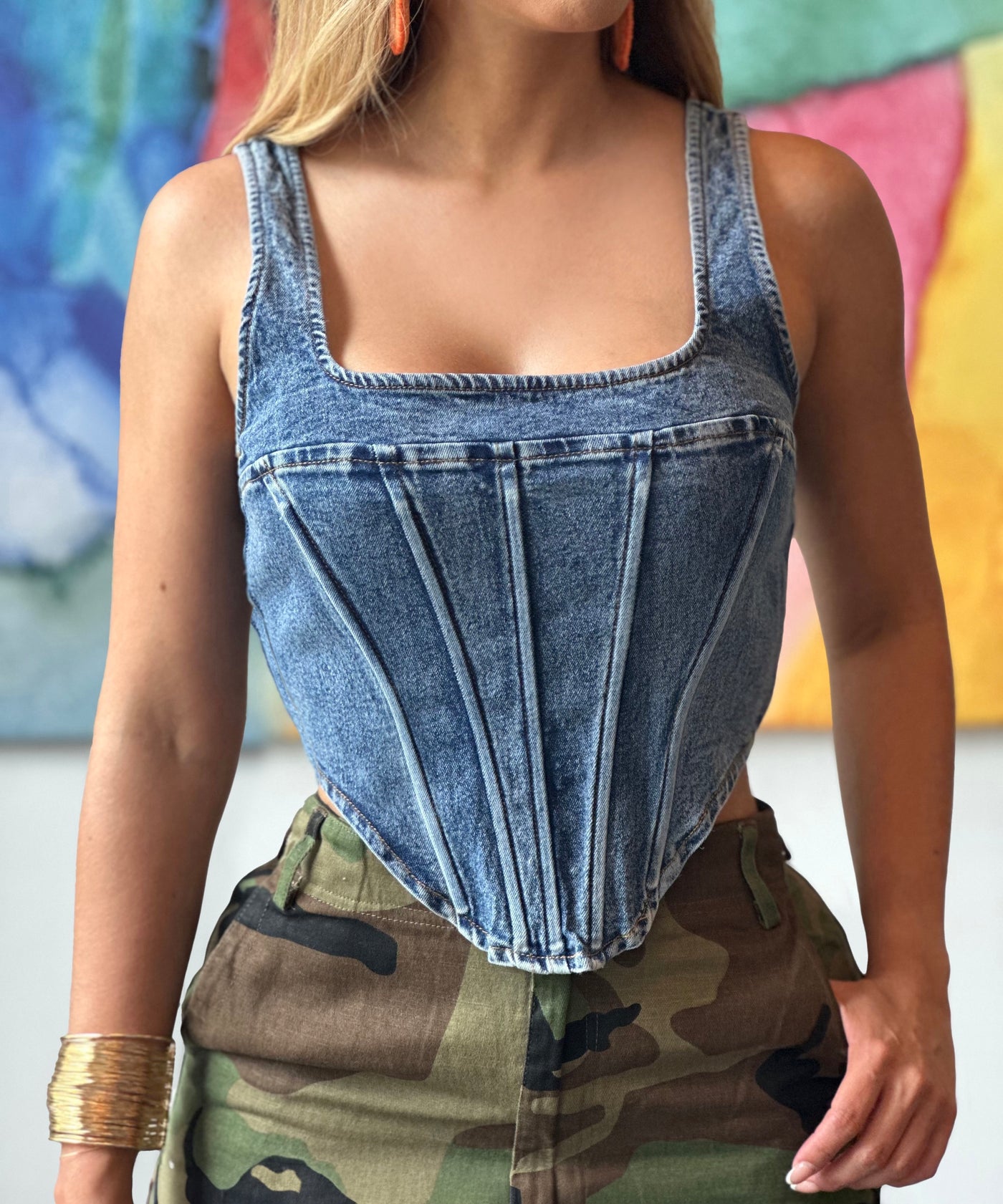 Bianca Denim Corset