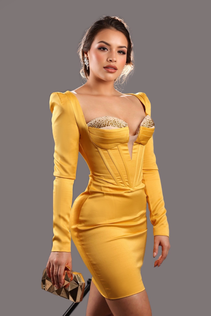 Belinda Crystals Corset Dress