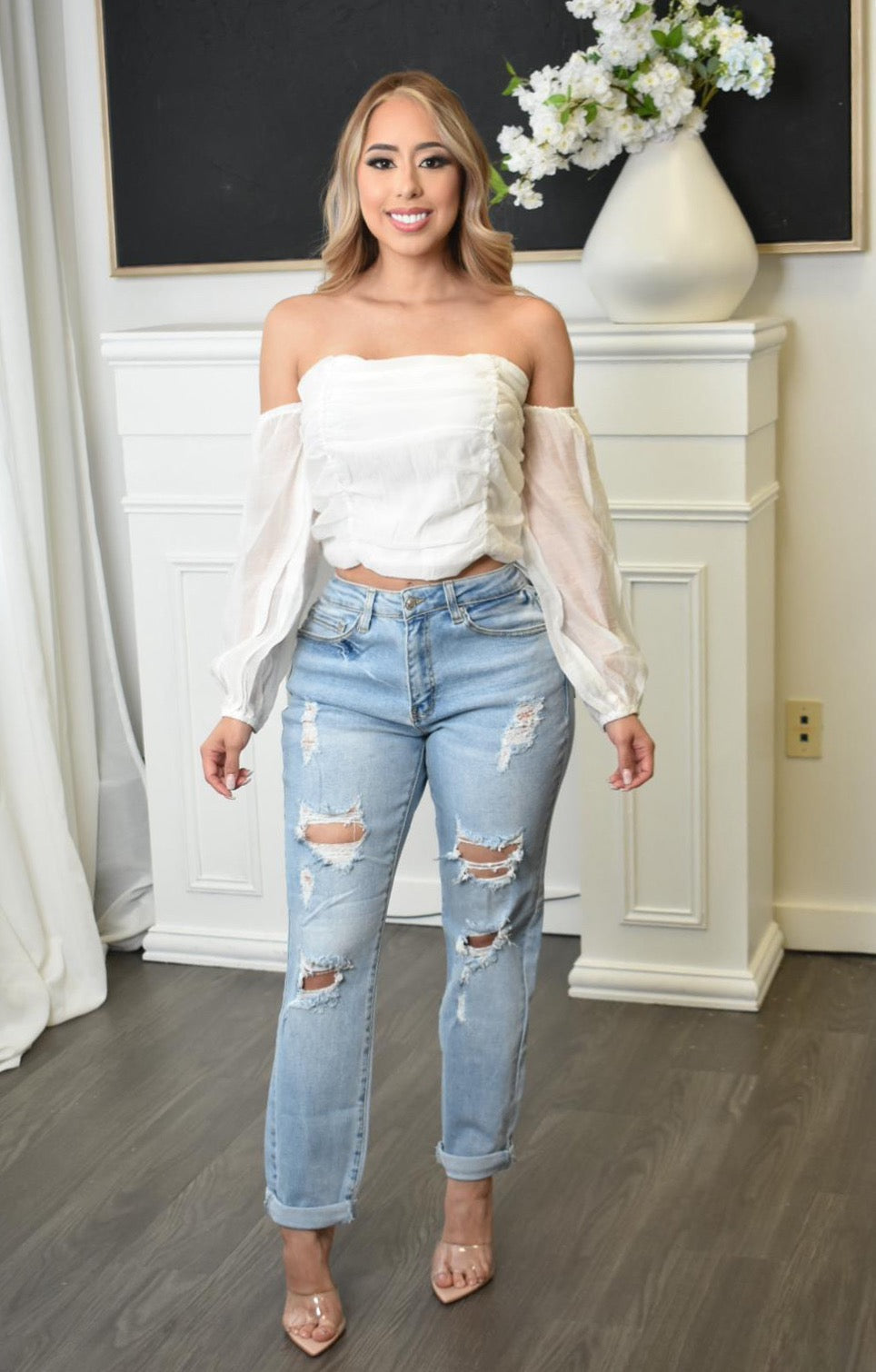 Roller Cuff Boyfriend Jeans