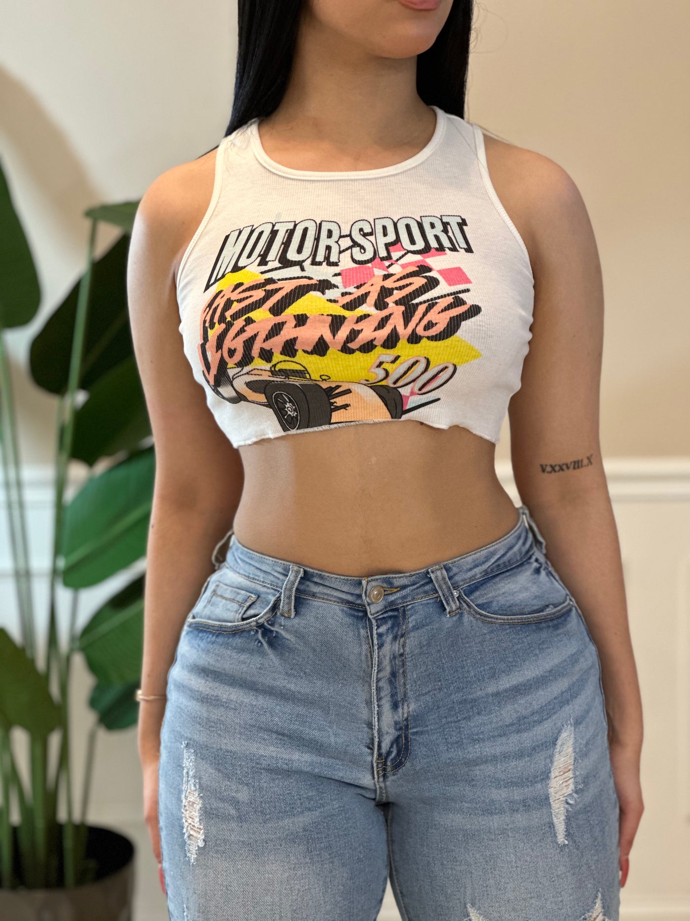 Motor Sport Crop Tee